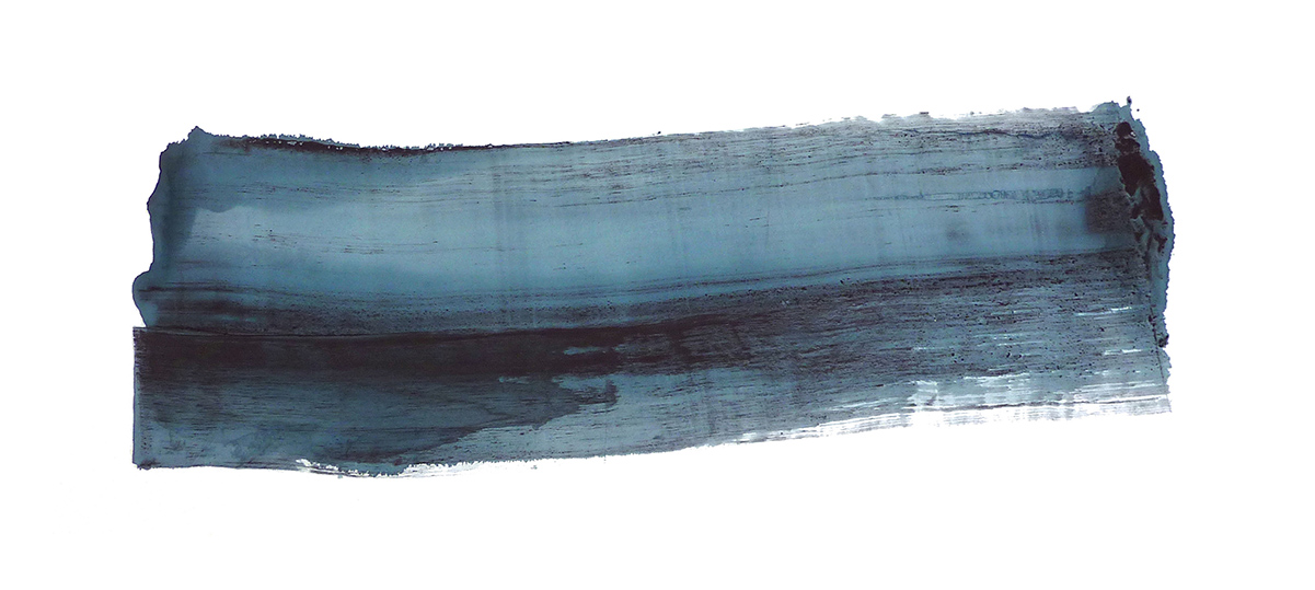 ACID BLUE, acrylic on canvas, 83x185, 2020, Emma Godebska