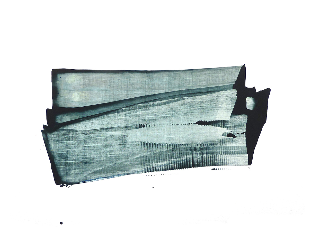 RIVERSIDE 06, acrylic on paper, 36x48, 2020, Emma Godebska